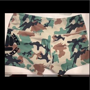 Small feed me fight me CAMO shorts